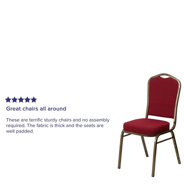 BurgundyBanquet Chair, 20-1/4