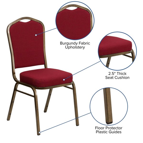 BurgundyBanquet Chair, 20-1/4