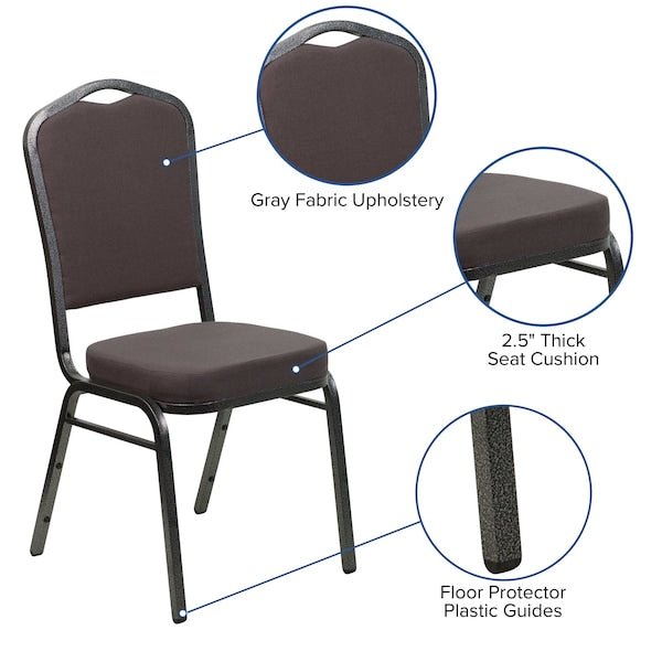 GrayBanquet Chair, 20-1/4