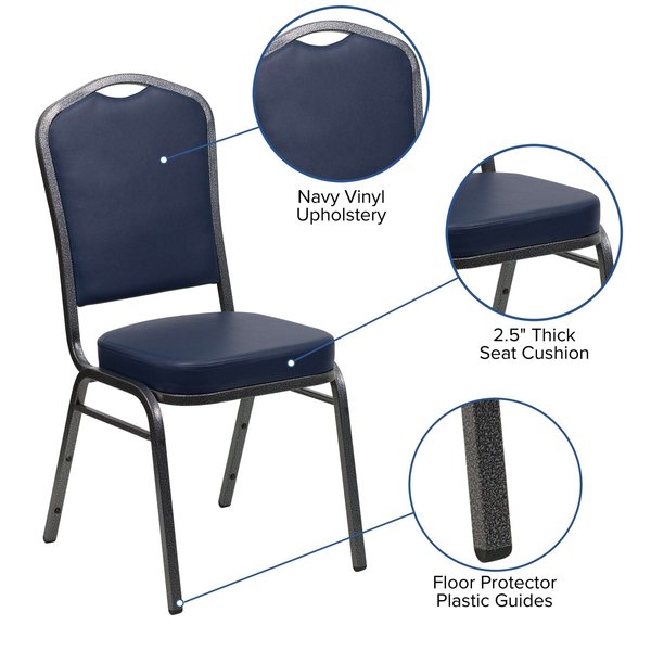 NavyBanquet Chair, 20-1/4