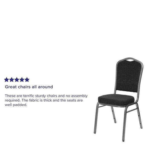 BlackBanquet Chair, 20-1/4
