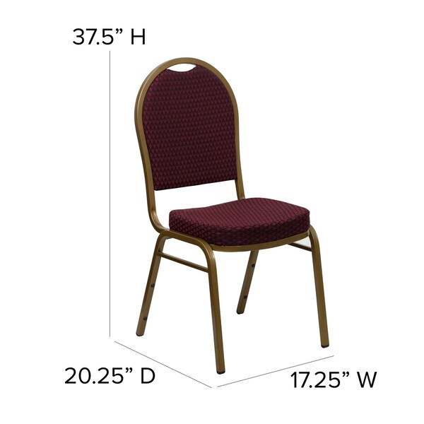 BurgundyBanquet Chair, 20-1/4