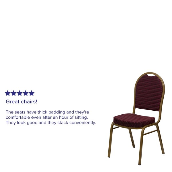 BurgundyBanquet Chair, 20-1/4