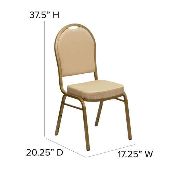 BeigeBanquet Chair, 20-1/4