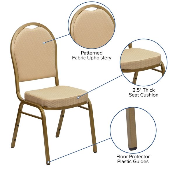 BeigeBanquet Chair, 20-1/4