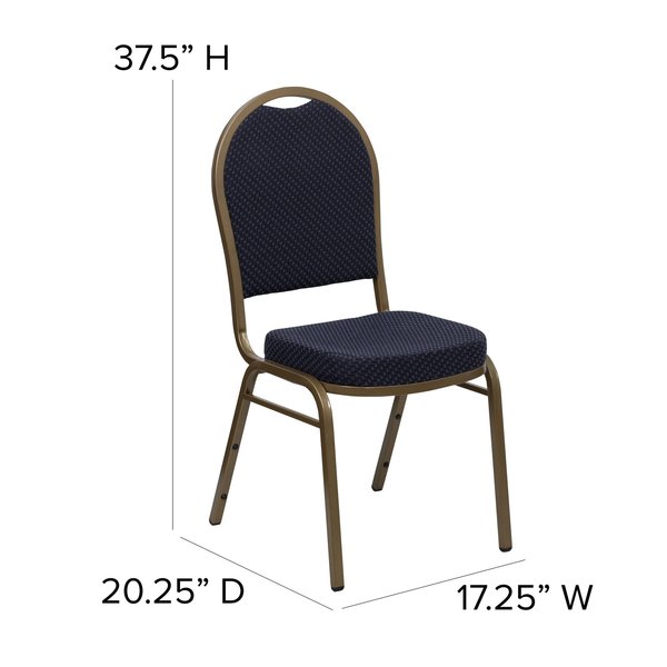 NavyBanquet Chair, 20-1/4