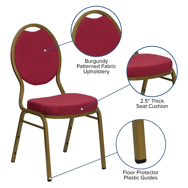 BurgundyBanquet Chair, 21