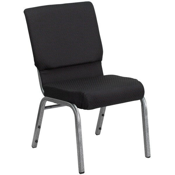 BlackChurch Chair, 25 inW25 inL33 1/4 inH, Fixed, FabricSeat