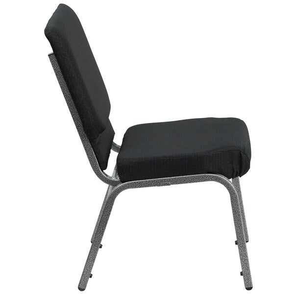 BlackChurch Chair, 25 inW25 inL33 1/4 inH, Fixed, FabricSeat