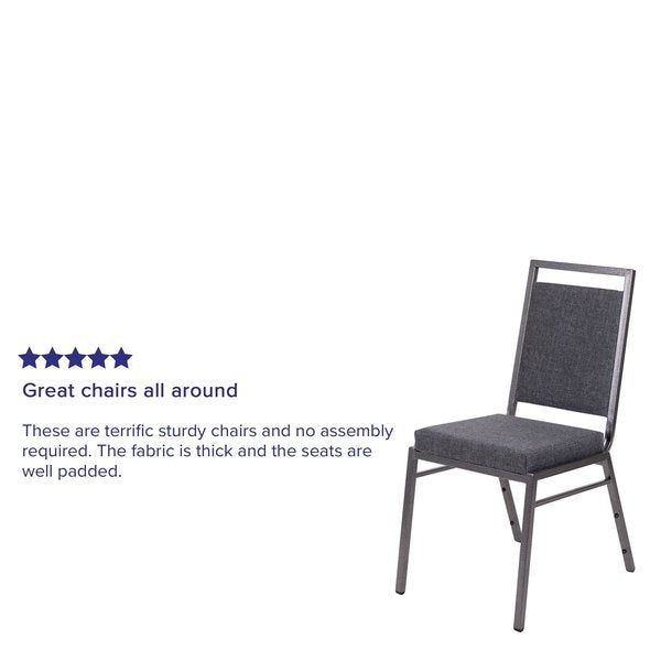 Dark Gray Fabric Banquet Chair