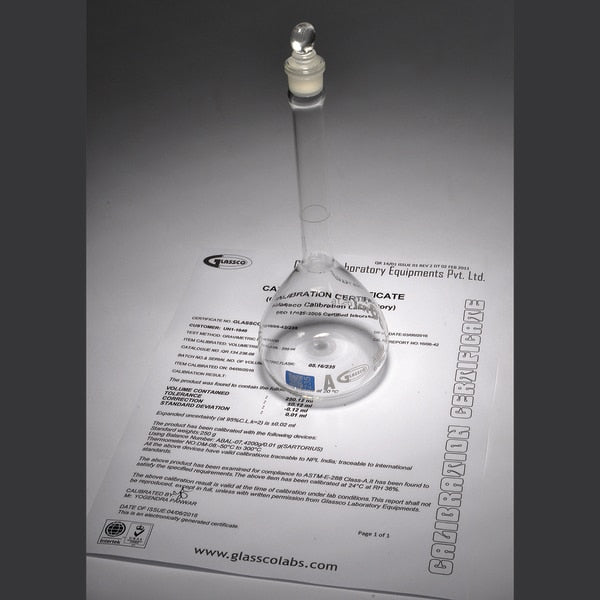 Volumetric Flasks, Class A, W/Glass Stop