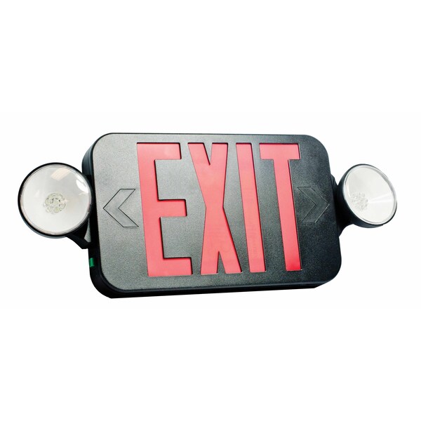 LED Emergency Combo Unit, Black, Red, FHEC30BR