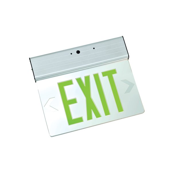 LED Emergency Exit Sign, Dual, Green, FHEX24ADGEM