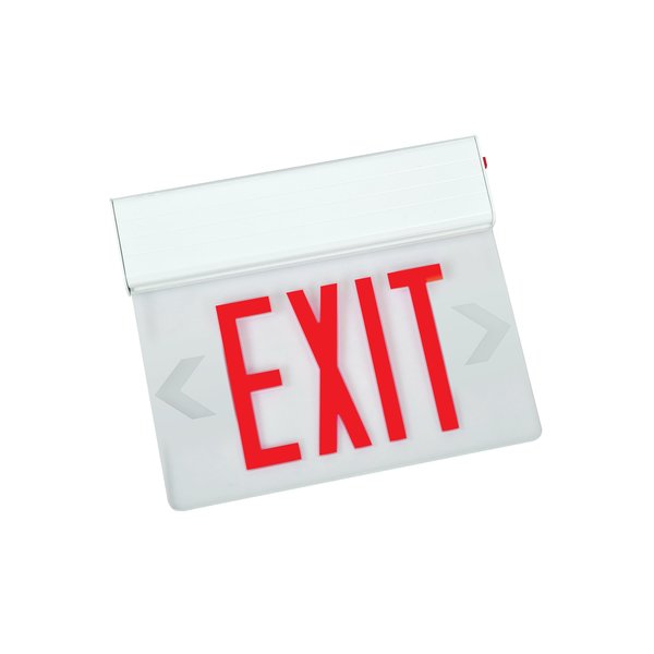 LED Emergency Exit Sign, Single, Red, FHEX24WSREM