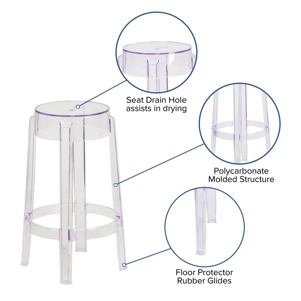 Transparent Stool, 25.75