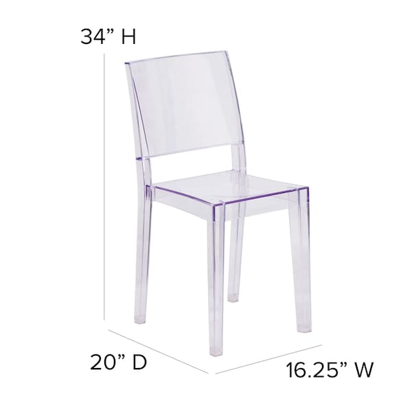 Phantom Series Transparent Stacking Side Chair