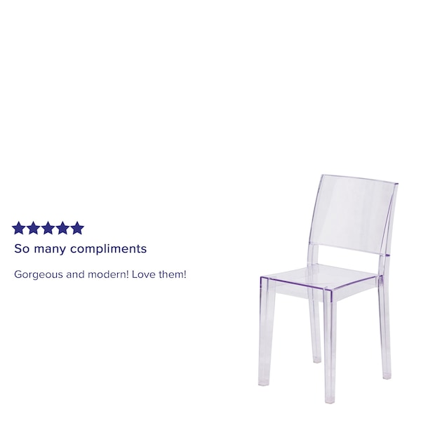 Phantom Series Transparent Stacking Side Chair