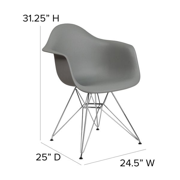 Moss Gray Chair, 24.5 W 25