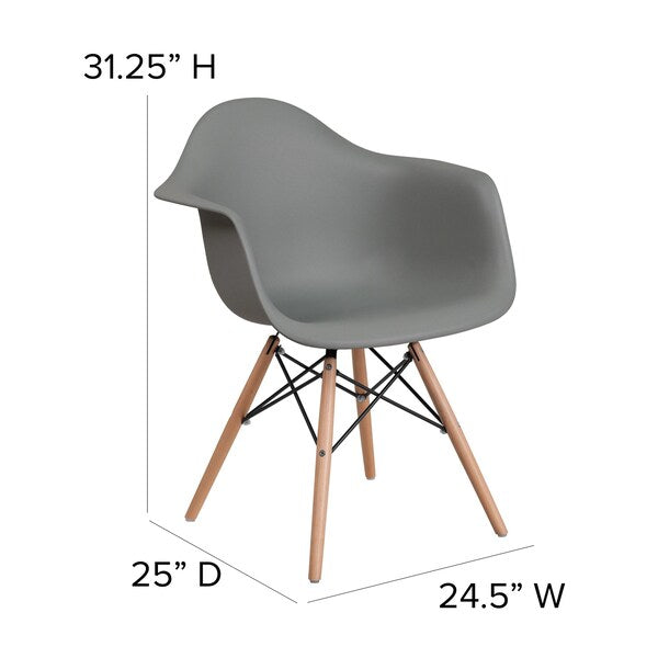 Moss Gray Chair, 24.5 W 25