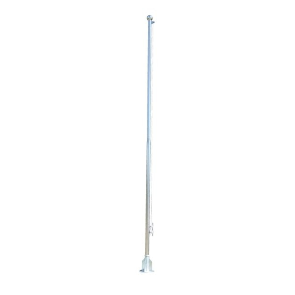 Stainless Steel Flagpole, 20 ft. Height