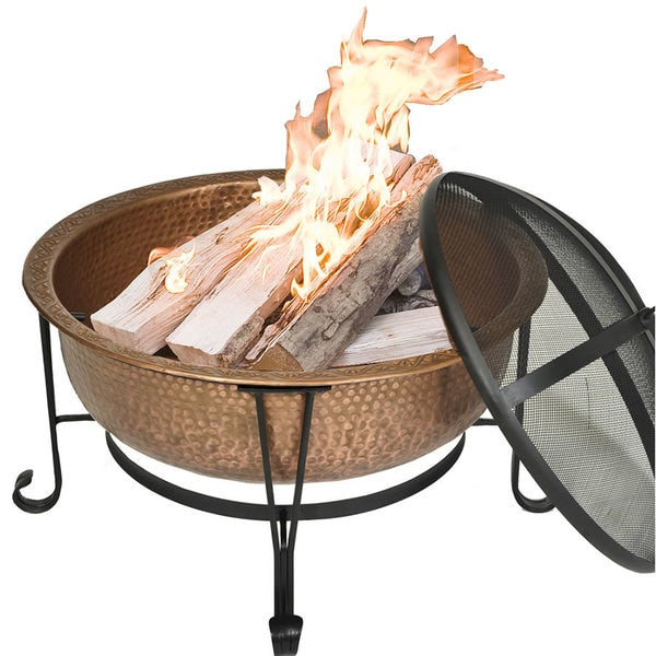 Vintage Copper Fire Pit, Round, 26