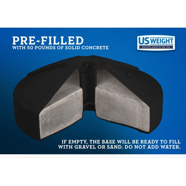 Umbrella Base, Black, 50 lb.