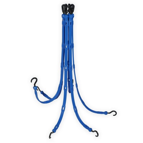 The Perfect Bungee 36â Adjustable Poly Strap with Nylon Hooks (4 Count), Safety Orange