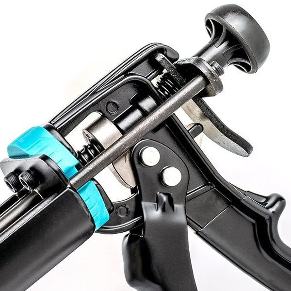 Professional Grade Dual Component Caulk Gun, Black/Turquoise