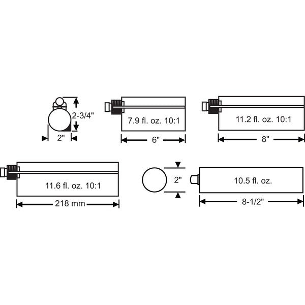 Professional Grade Side-By-Side Dual Component Caulk Gun, Black