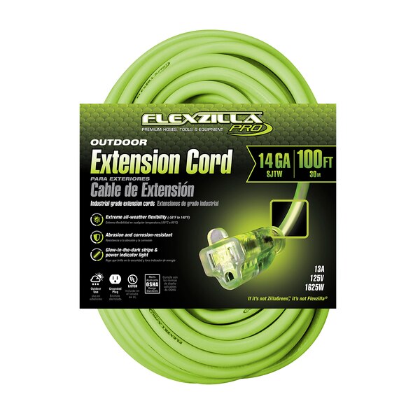 Pro Extension Cord, 14/3 AWG SJTW, 100,