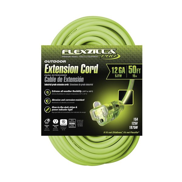 Pro Extension Cord, 12/3 AWG SJTW, 50,