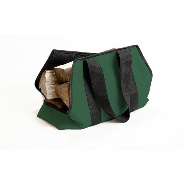 Faux Leather Log Carrier, Medium, Spruce