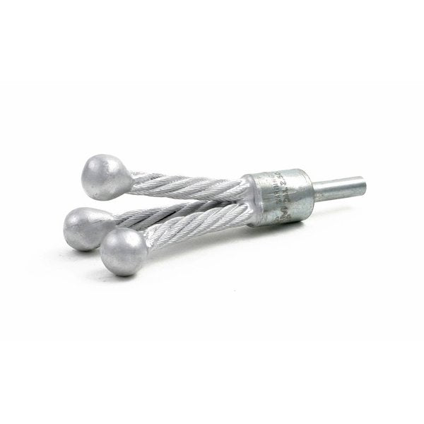 DEB3X Flare Brush, 3 Prong Cobalt Base Tool, Covers ID's Up to 4â, 1/4â Shank Diameter