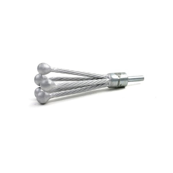 DEB4 Flare Brush, 5 Prong Cobalt Base Tool, Covers ID's Up to 5â, 1/4â Shank Diameter
