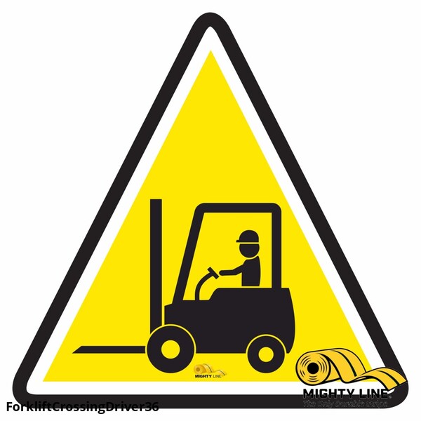 Forklift Crossing with Driver, Floor Mar, FORKLIFTCROSSINGDRIVER36