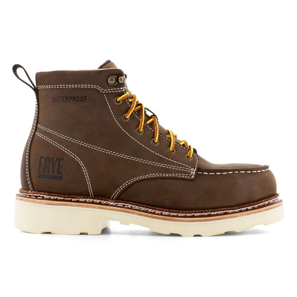 Size 10.5W Mens Dark Brown Steel Toe 6 in Waterp, Dark Brown