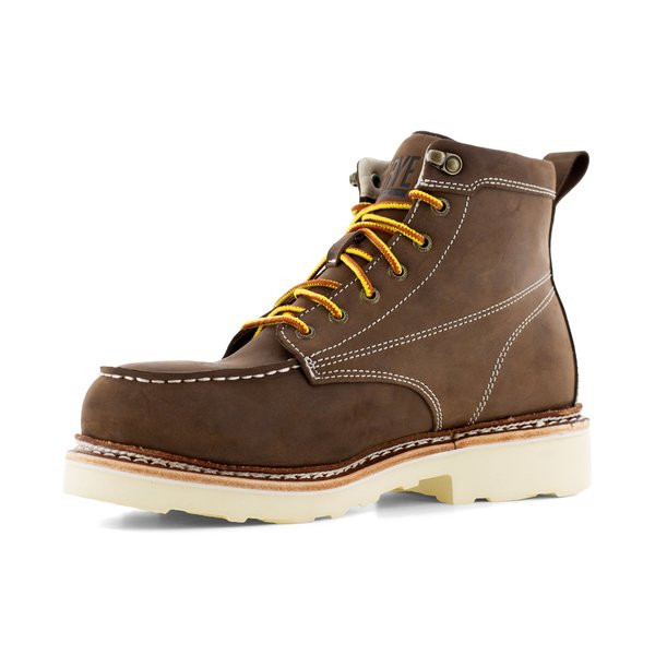 Size 13M Mens Dark Brown Steel Toe 6 in Waterp, Dark Brown