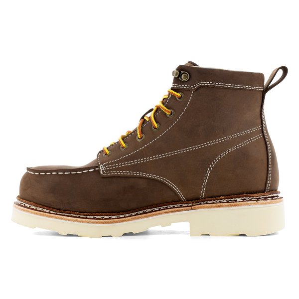 Size 13M Mens Dark Brown Steel Toe 6 in Waterp, Dark Brown
