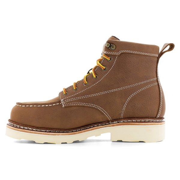 Size 12W Mens Brown Steel Toe 6 in Waterproof, Brown