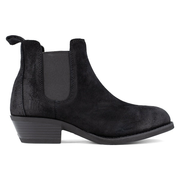 Size 6M Womens Black Steel Toe Chelsea Work, Black