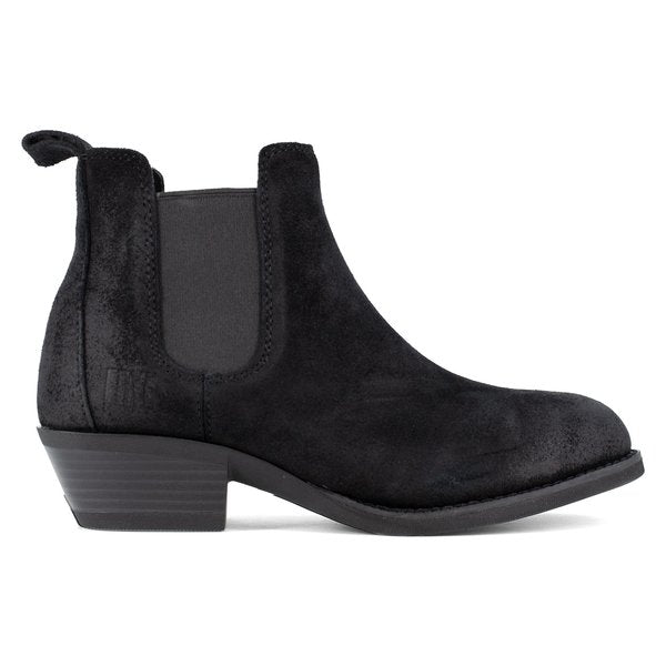 Size 7.5W Womens Black Steel Toe Chelsea Work, Black