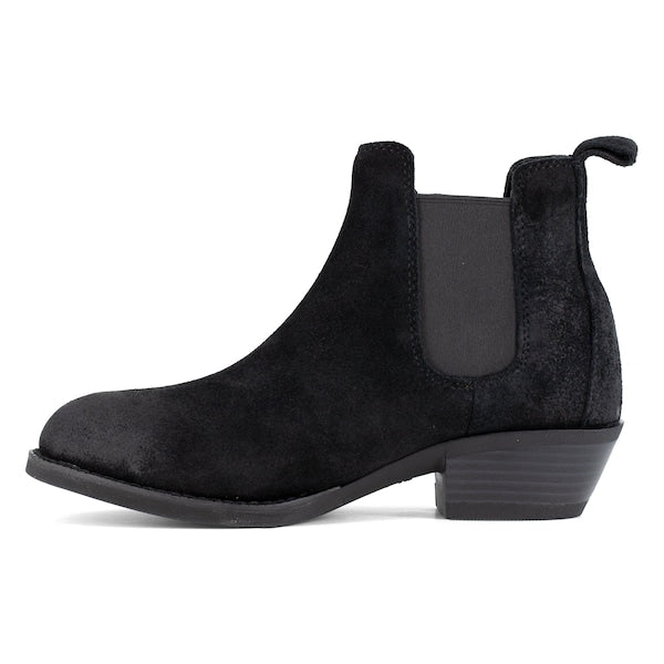 Size 6M Womens Black Steel Toe Chelsea Work, Black