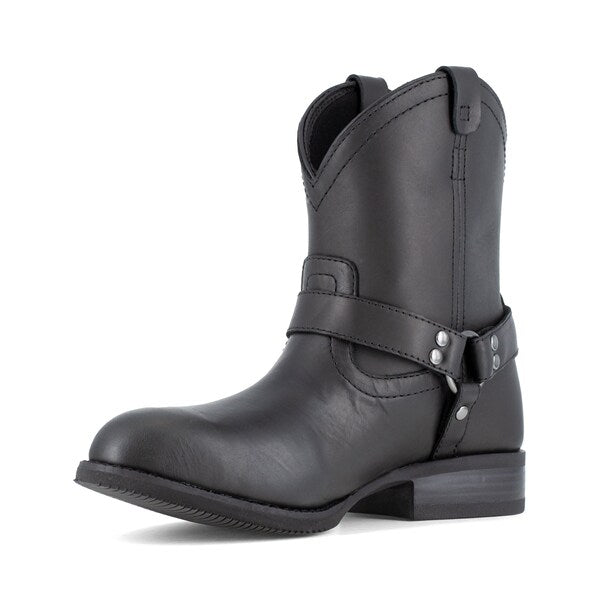 Size 6.5M Womens Black Steel Toe Harness Work, Black
