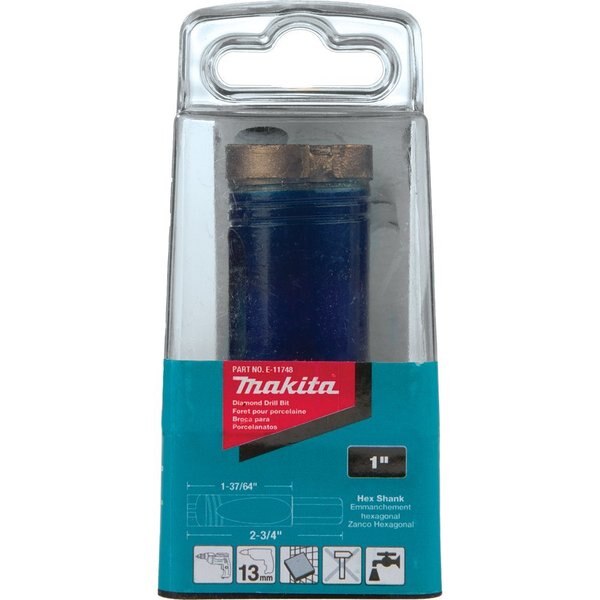 Diamond Drill Bit, Hex Shank 1