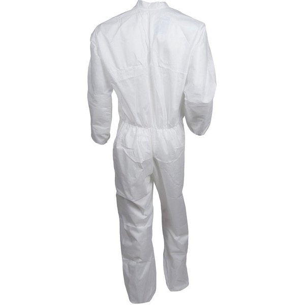 Disposable Coveralls, 25 PK, White, KleenGuard A40, Zipper