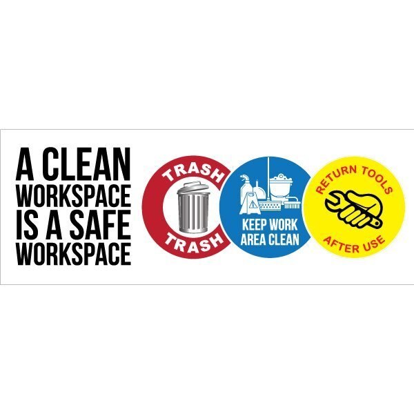 Lean Banner, 13 oz., 3 ft.x8 ft., Clean