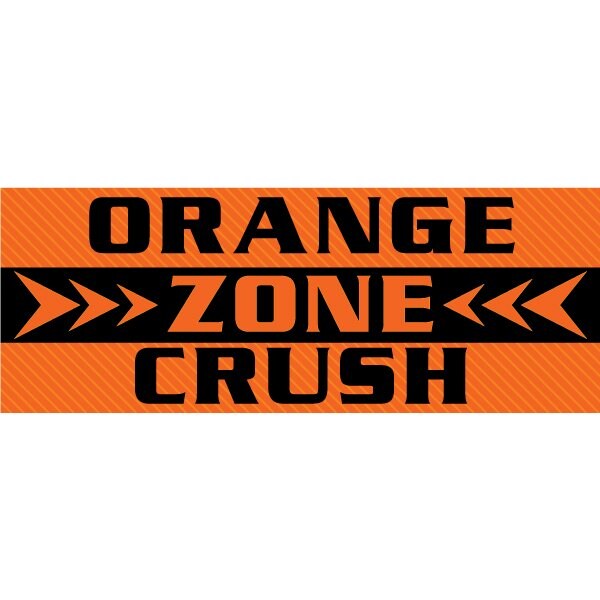 Safety Banner, 13 oz., 3ft.x8ft., Orange Crush