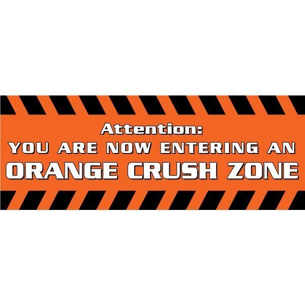 Safety Banner, 13 oz., 3ft.x8ft., Orange Crush