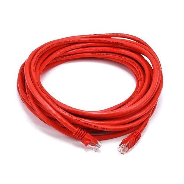 Ethernet Cable, Cat 6, Red, 25 ft.