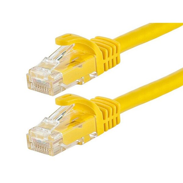 Ethernet Cable, Cat 6, Yellow, 0.5 ft.